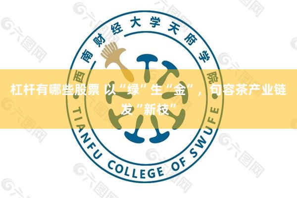 杠杆有哪些股票 以“绿”生“金”，句容茶产业链发“新枝”