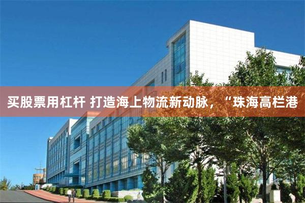 买股票用杠杆 打造海上物流新动脉，“珠海高栏港