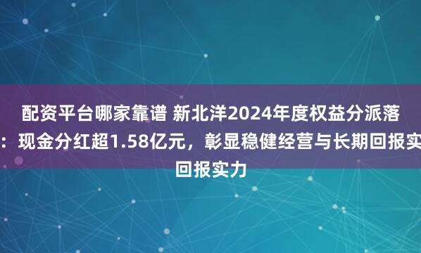 配资平台哪家靠谱 新北洋2024年度权益分派落地：现金分红超1.58亿元，彰显稳健经营与长期回报实力