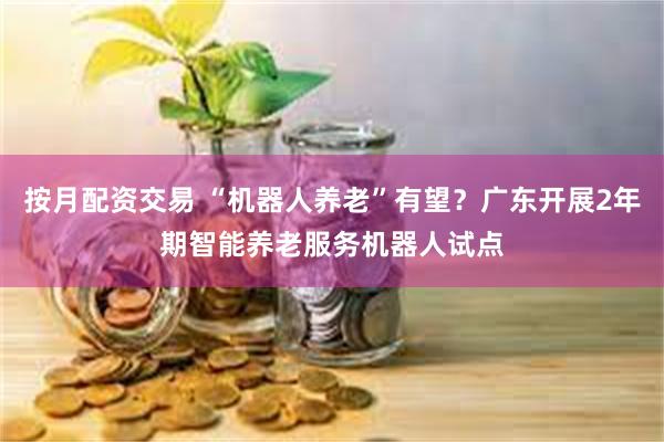 按月配资交易 “机器人养老”有望？广东开展2年期智能养老服务机器人试点