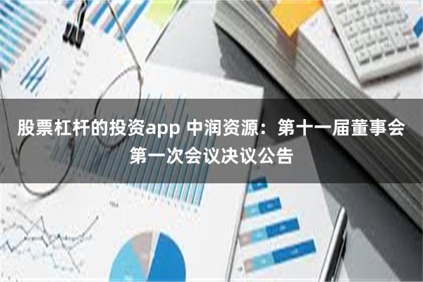 股票杠杆的投资app 中润资源：第十一届董事会第一次会议决议公告